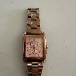 Michael Kors Rose Gold Square Timepiece